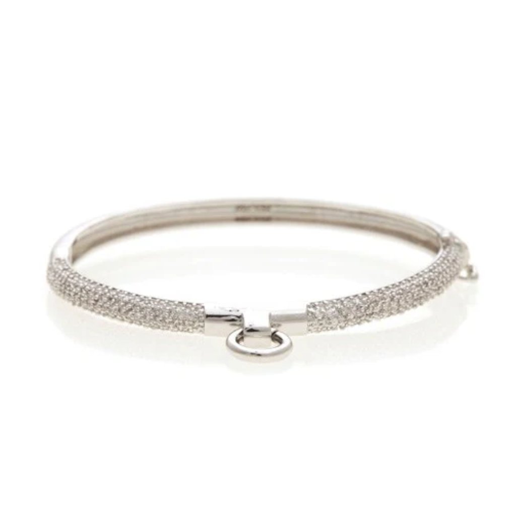 Noir Jewelry Silver Brody Door Knocker Bangle Bracelet 17$